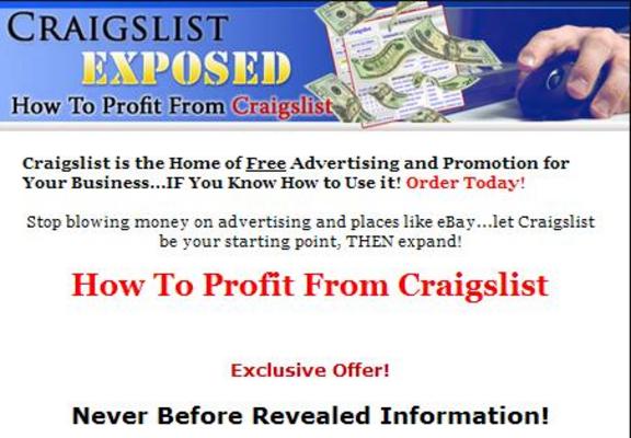 Product picture *NEW!* Profit From Craigslist! Craigslist Exposed
