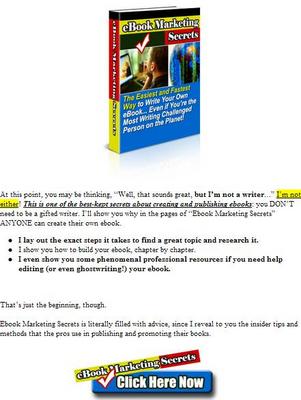 Product picture *NEW!* Write Your Own eBook! eBook Marketing Secrets