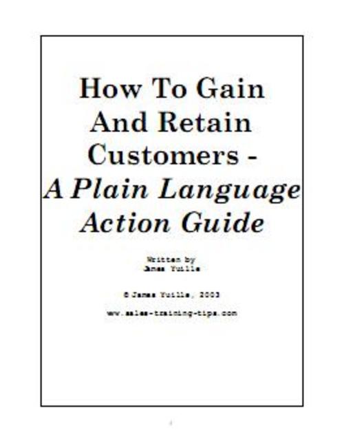 Product picture *NEW!* How To Gain and Retain Customers Action Plan